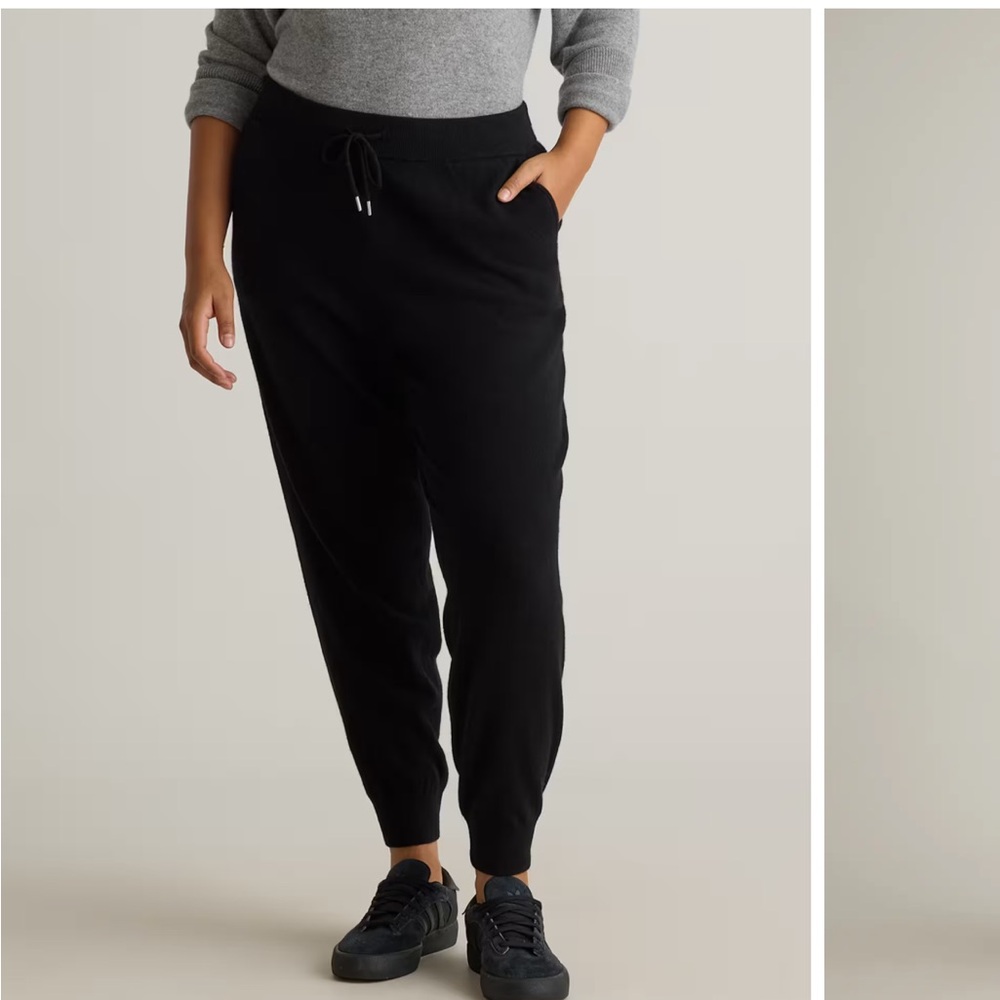 Quince Classic Black Cashmere Sweatpants S